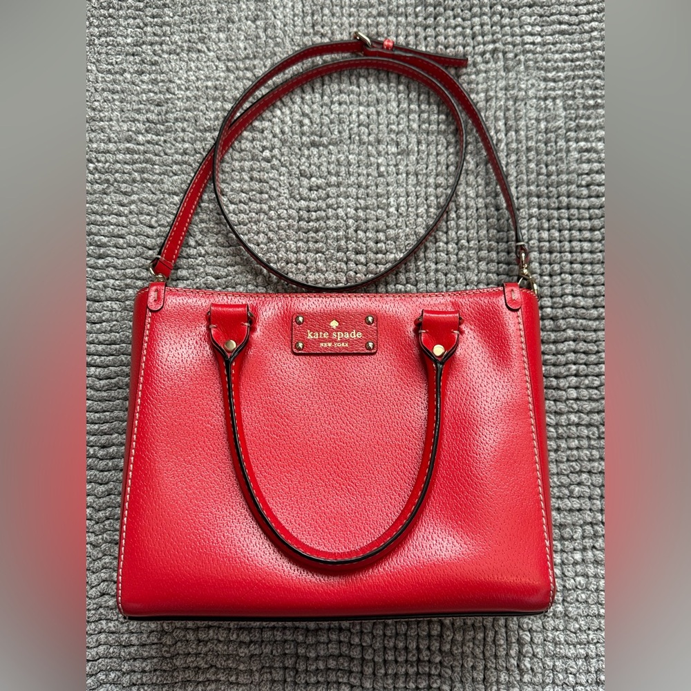 Kate Spade Red Bag with Gold details